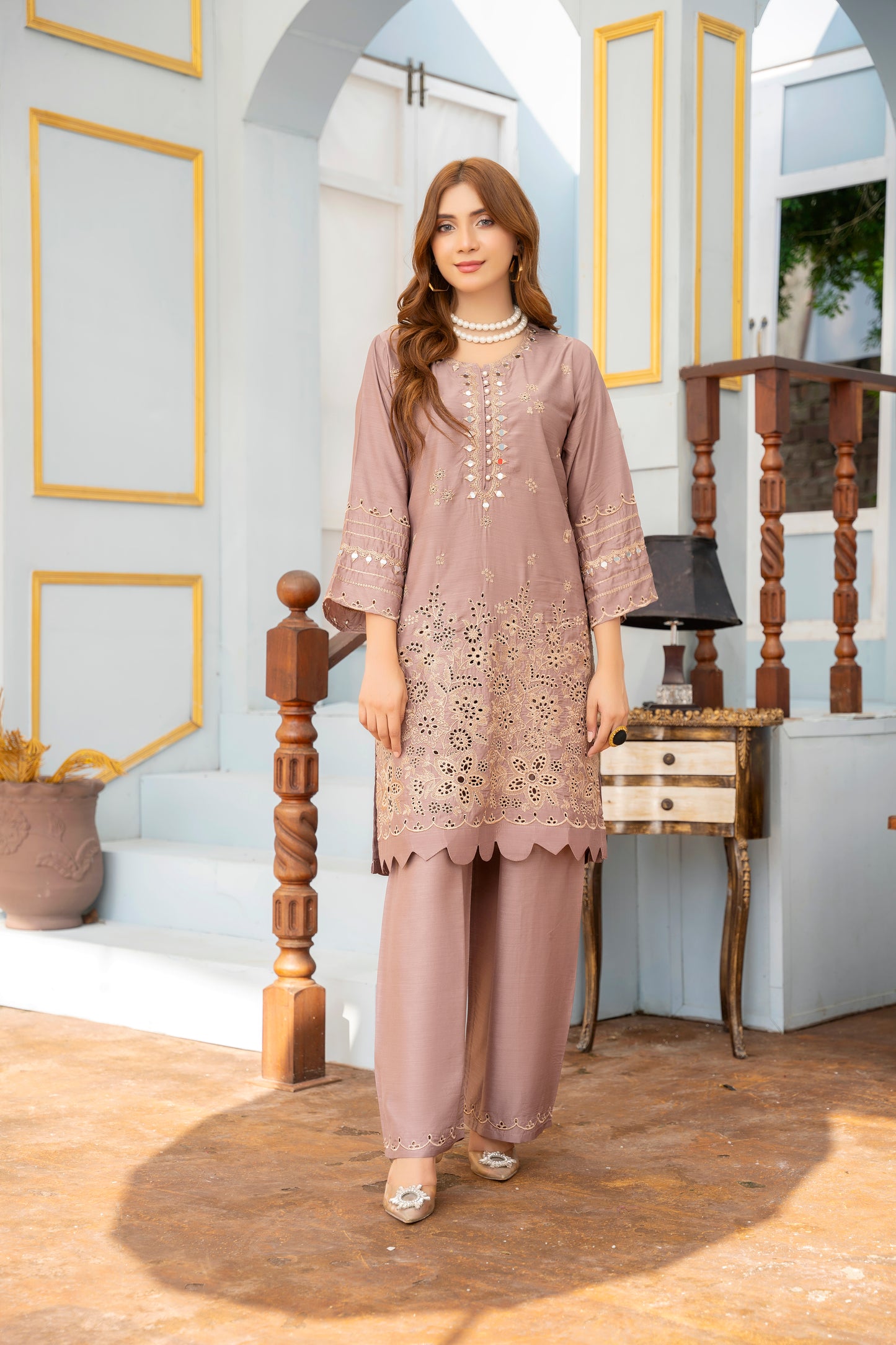 2 PC | Golden-Oak Embroidered Suit